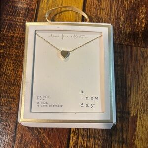 A New Day Gold-Tone Heart Necklace